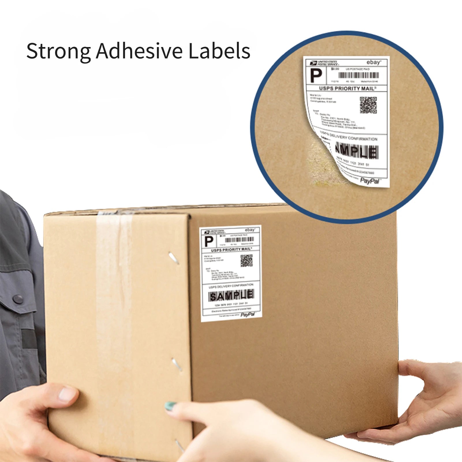 Thermal Shipping Labels Roll Shipping Package Thermal Printer All-Purpose Label Paper Sticker Self-adhesive for Express