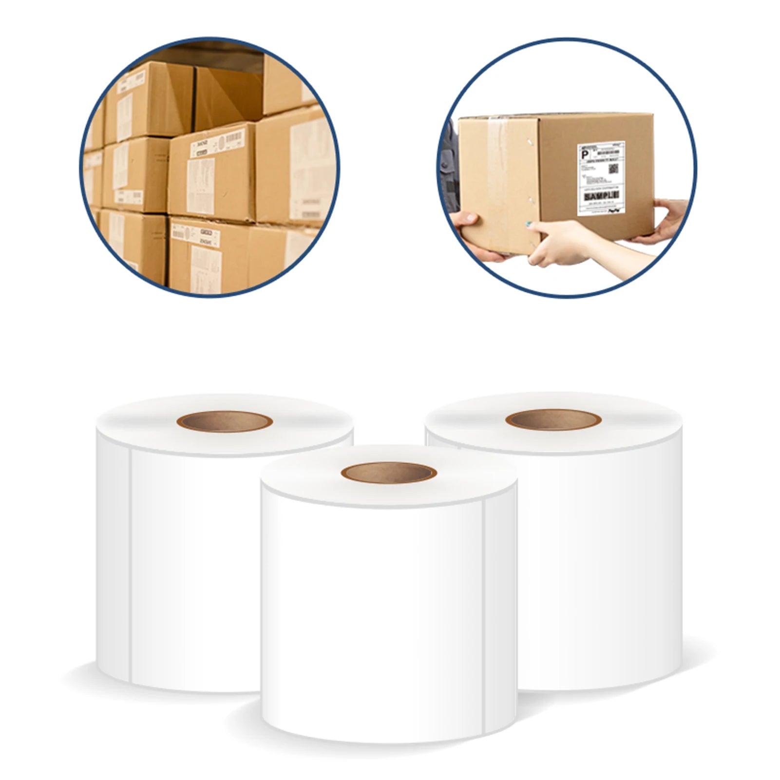 Thermal Shipping Labels Roll Shipping Package Thermal Printer All-Purpose Label Paper Sticker Self-adhesive for Express