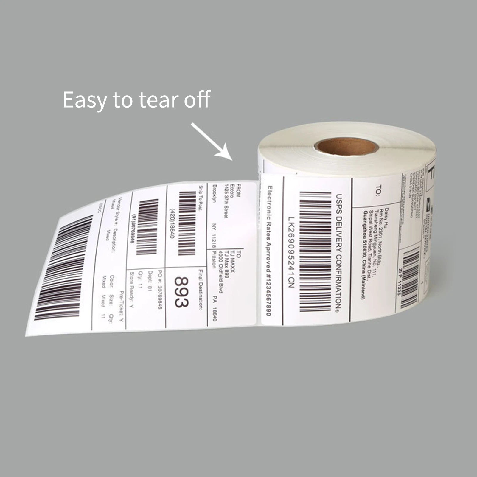 Thermal Shipping Labels Roll Shipping Package Thermal Printer All-Purpose Label Paper Sticker Self-adhesive for Express