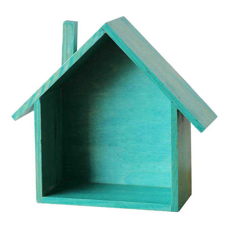 Wall Decoration Color Small House Home Living Room Decoration Bedroom Creative Storage Rack Wall Hanging Decoration