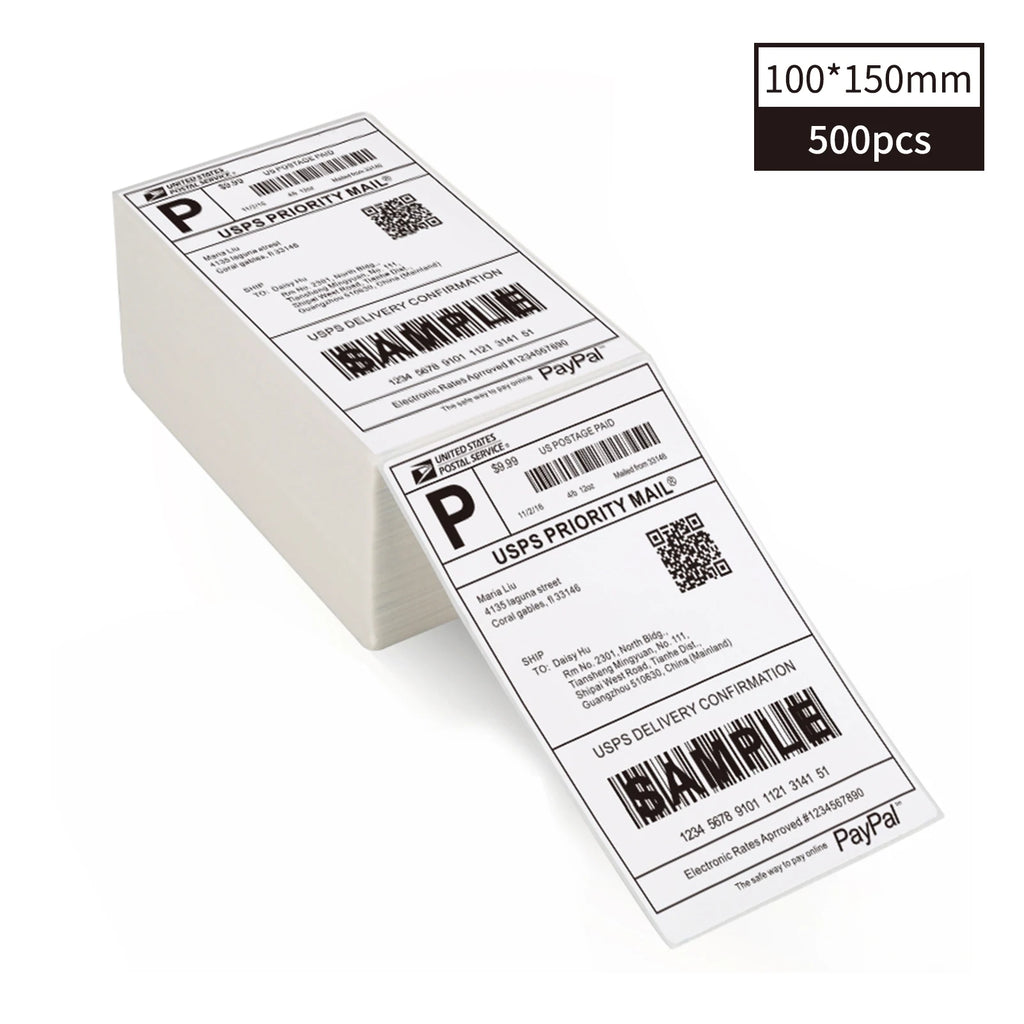 Thermal Shipping Labels Roll Shipping Package Thermal Printer All-Purpose Label Paper Sticker Self-adhesive for Express