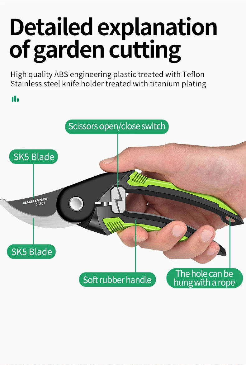 Multifunctional Garden Trimming Tool, Heavy-Duty Sharp Manual Trimmer, Professional And Durable Plant Pruning Scissors