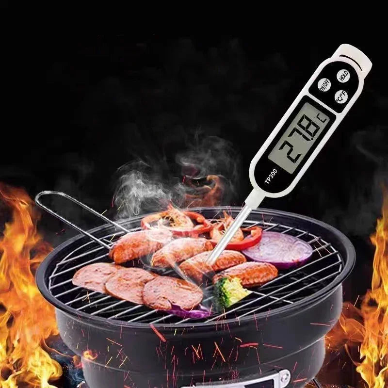Digital Kitchen Thermometer LCD Display TP300 Electronic Food Thermometer LCD Display Digital Temperature MeasuringTool for Meat