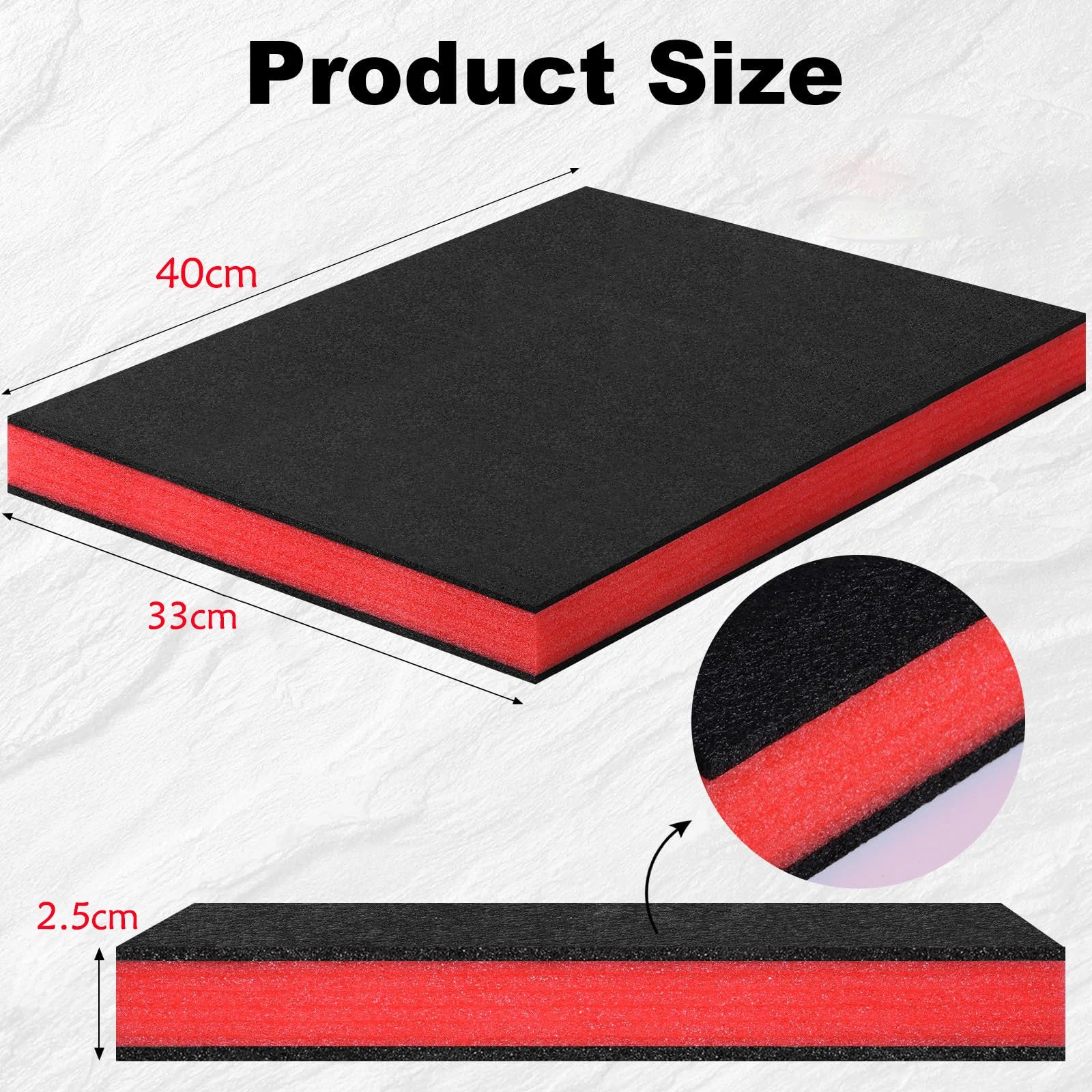 Tool Box Foam Inserts for Cases Tool Box Liner Polyethylene Foams Sheets Toolbox Kaizen Organizer and Storage Tool Shadow