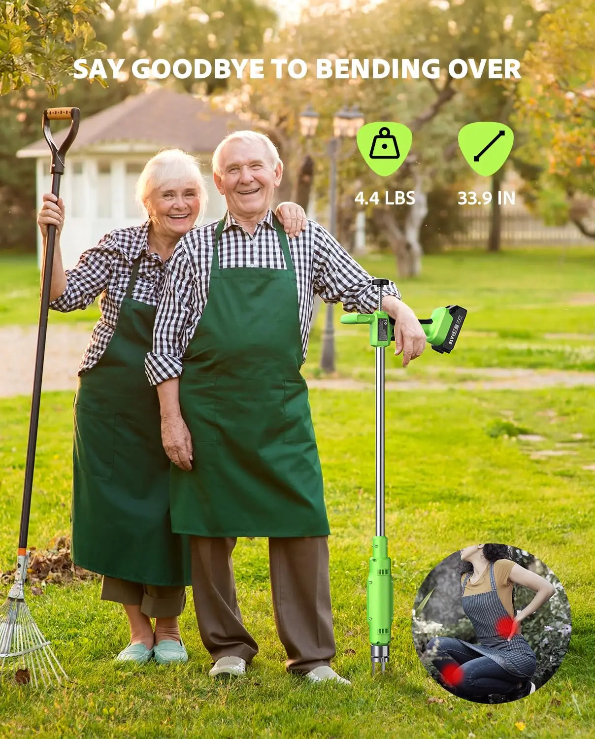 TaskStar 21V Electric Weeders With Dual-Safety Switch&2 2.0Ah Batteries Quick Clean Up Weed Garden Power Tool Fit Makita Battery