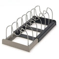 1Pc 7-grid Telescopic Pot Rack,Pans Organizer,Space-saving Cabinet Holder for Pots,Pans and Lids-Keep Your Kitchen Neat and Tidy