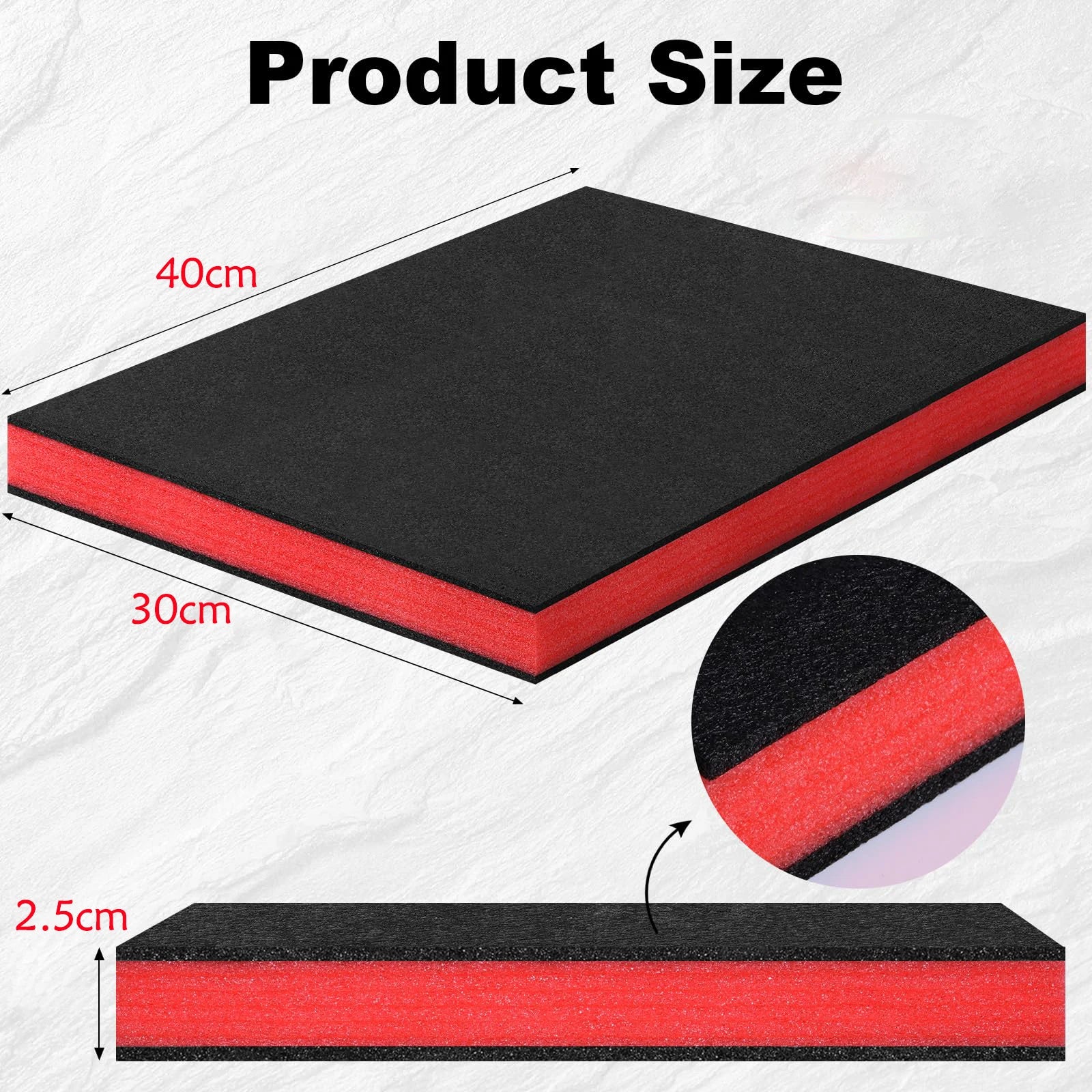 Tool Box Foam Inserts for Cases Tool Box Liner Polyethylene Foams Sheets Toolbox Kaizen Organizer and Storage Tool Shadow