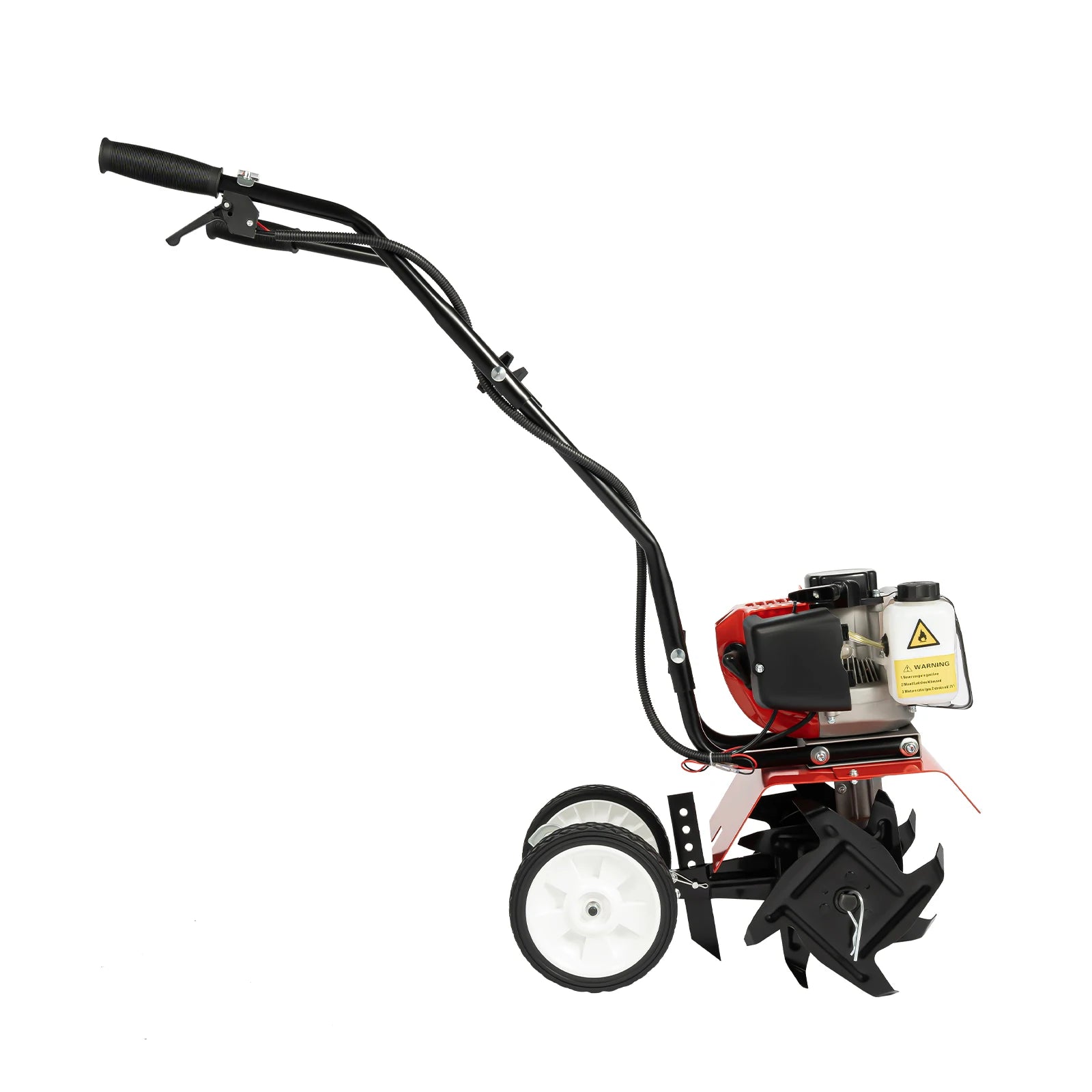 52CC 1700W Gasoline Garden Tiller Cordless 2-stroke Air-Cooled Cultivator Rotary for Trenching Loosening 12in/30cm Wide 12cm dp