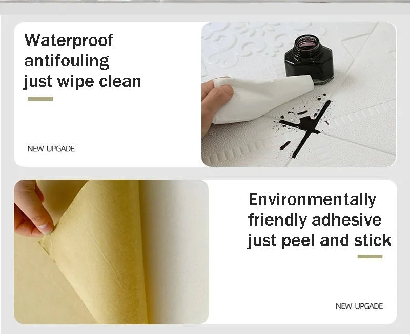 5-20pcs 35*35cm Ceiling 3d Home Bedroom Decor Background Wallpaper Peel Stick Waterproof Decoration Wall Stickers Anti-collision