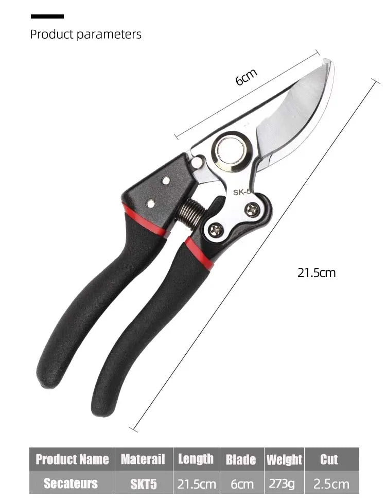 Garden Cutting Tools For Tree Trimmers Orchard Shears Garden Hand Prun Treeer With SK5 Steel Blades Pruning Garden Fruit
