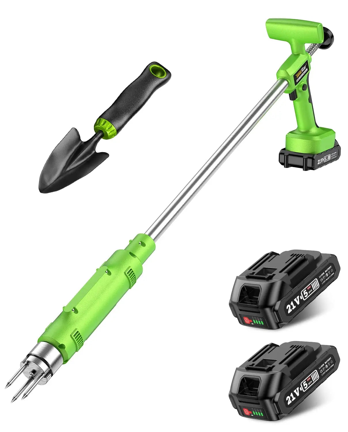TaskStar 21V Electric Weeders With Dual-Safety Switch&2 2.0Ah Batteries Quick Clean Up Weed Garden Power Tool Fit Makita Battery