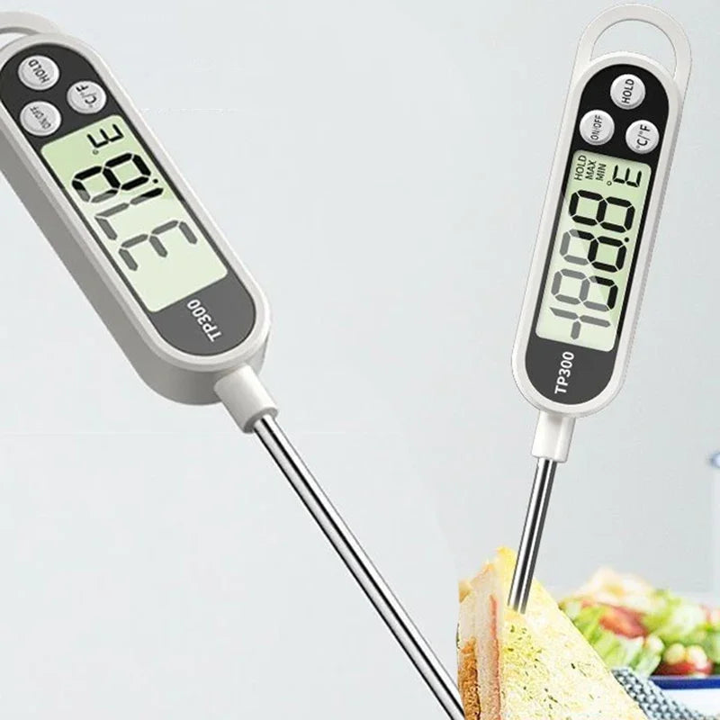 Digital Kitchen Thermometer LCD Display TP300 Electronic Food Thermometer LCD Display Digital Temperature MeasuringTool for Meat