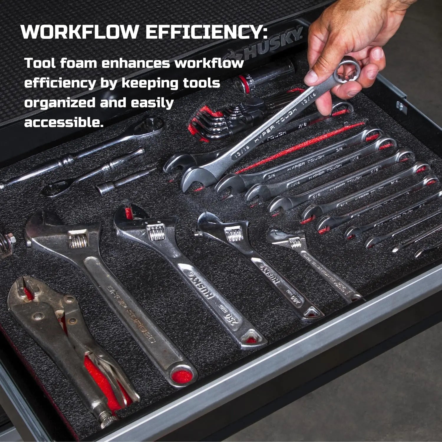 Tool Box Foam Inserts for Cases Tool Box Liner Polyethylene Foams Sheets Toolbox Kaizen Organizer and Storage Tool Shadow