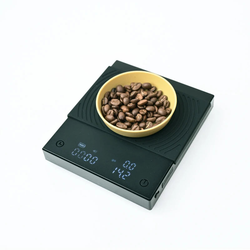 TIMEMORE Basic 2 Black Mirror Pour Over Coffee Scale flow rate display Auto Timer digit Kitchen Food scale espresso 0.1g/2kg