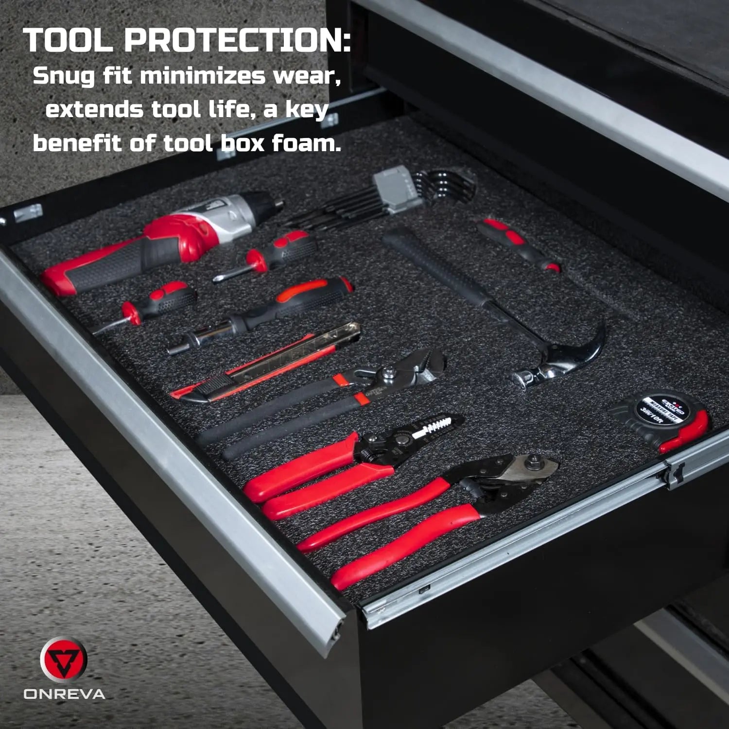 Tool Box Foam Inserts for Cases Tool Box Liner Polyethylene Foams Sheets Toolbox Kaizen Organizer and Storage Tool Shadow