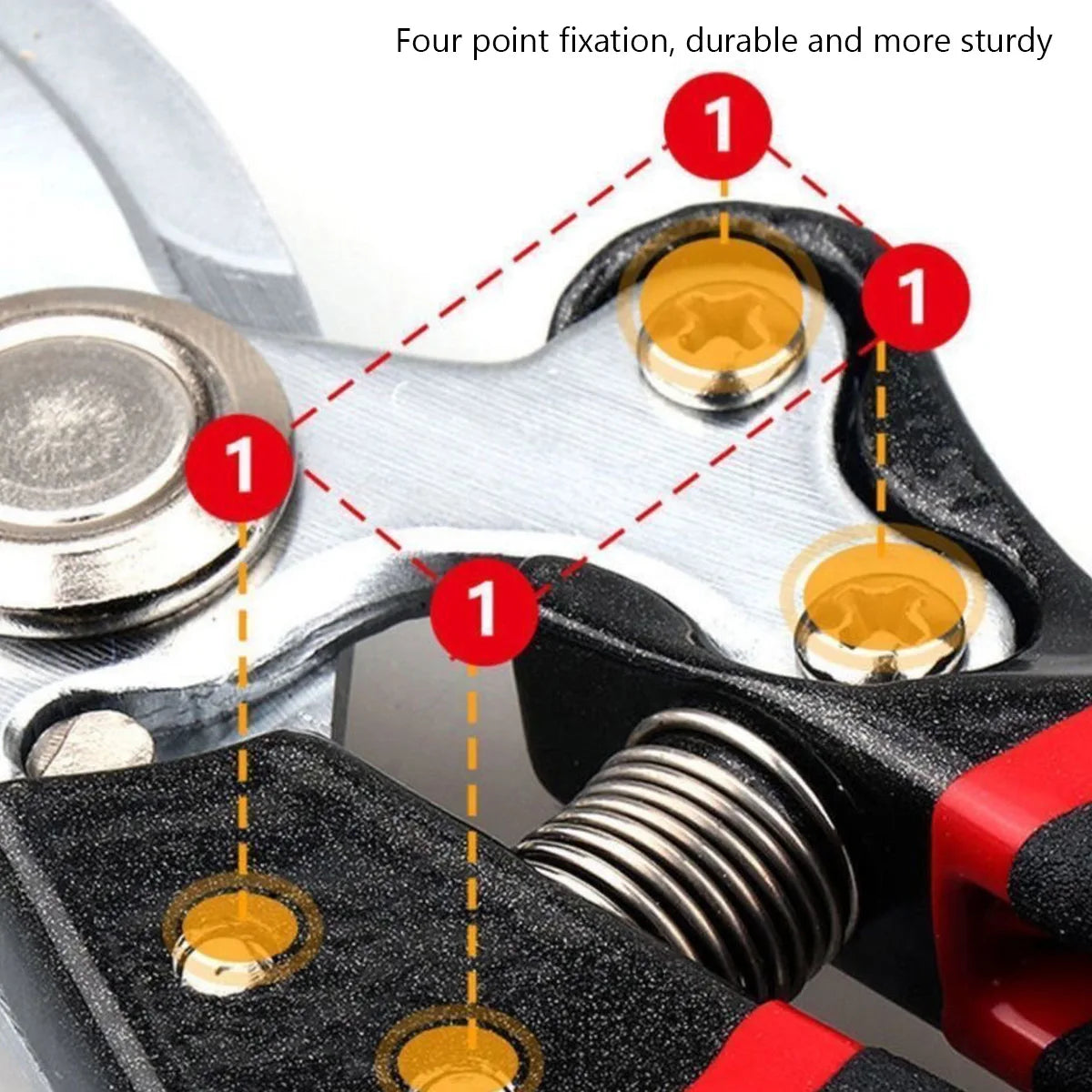 Professional Titanium Bypass Pruning Shears Garden Hand Pruners Lightweight Ergonomic Non-slip Handles SK-5 Steel Durable