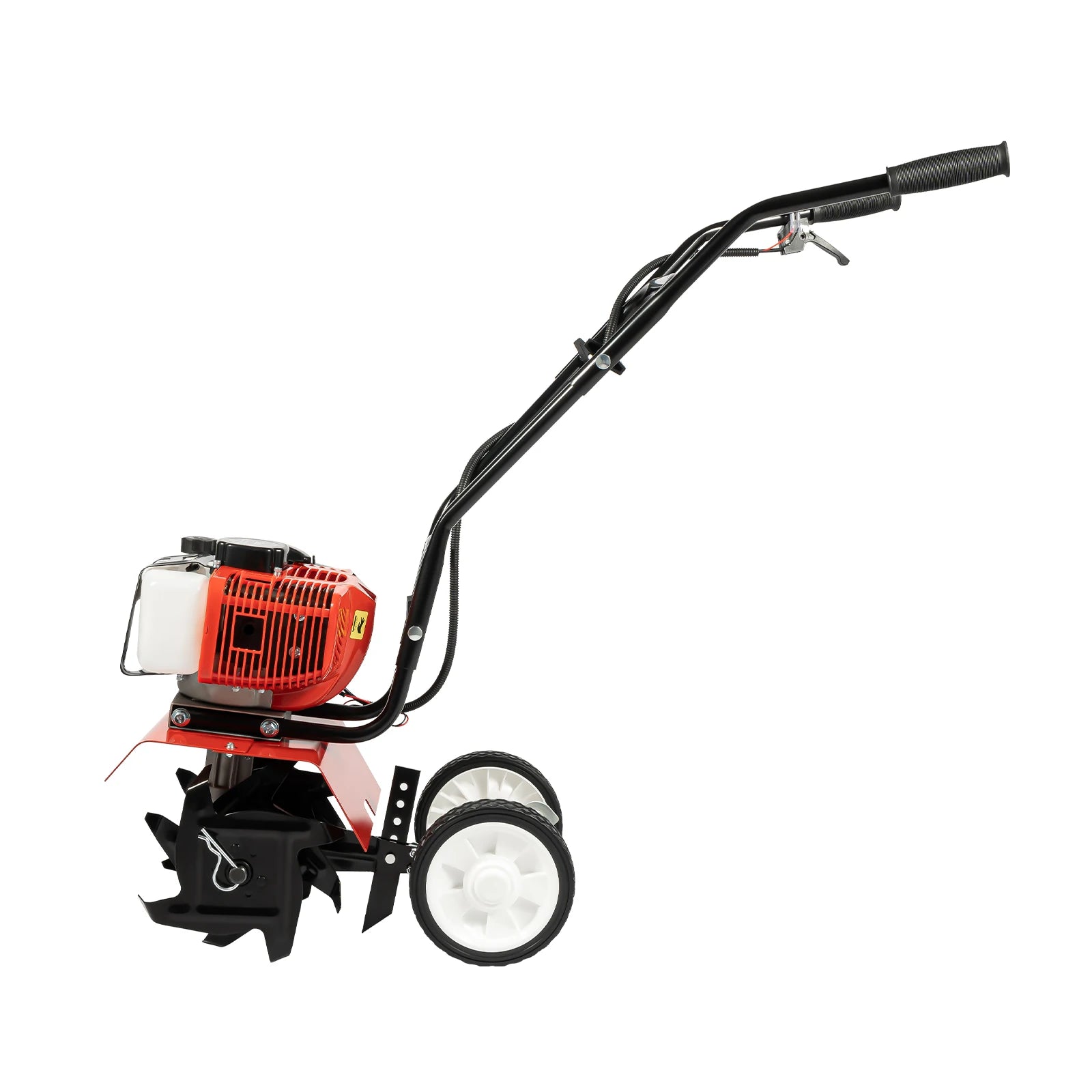 52CC 1700W Gasoline Garden Tiller Cordless 2-stroke Air-Cooled Cultivator Rotary for Trenching Loosening 12in/30cm Wide 12cm dp