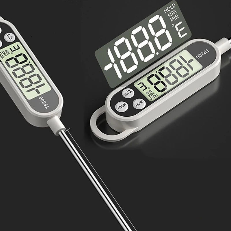 Digital Kitchen Thermometer LCD Display TP300 Electronic Food Thermometer LCD Display Digital Temperature MeasuringTool for Meat