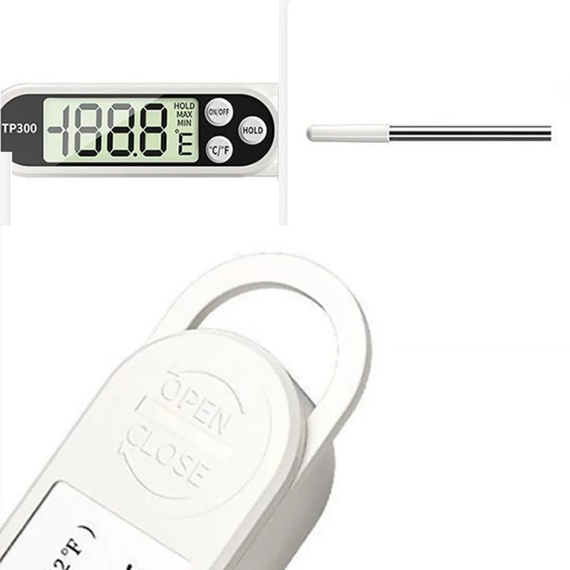 Digital Kitchen Thermometer LCD Display TP300 Electronic Food Thermometer LCD Display Digital Temperature MeasuringTool for Meat