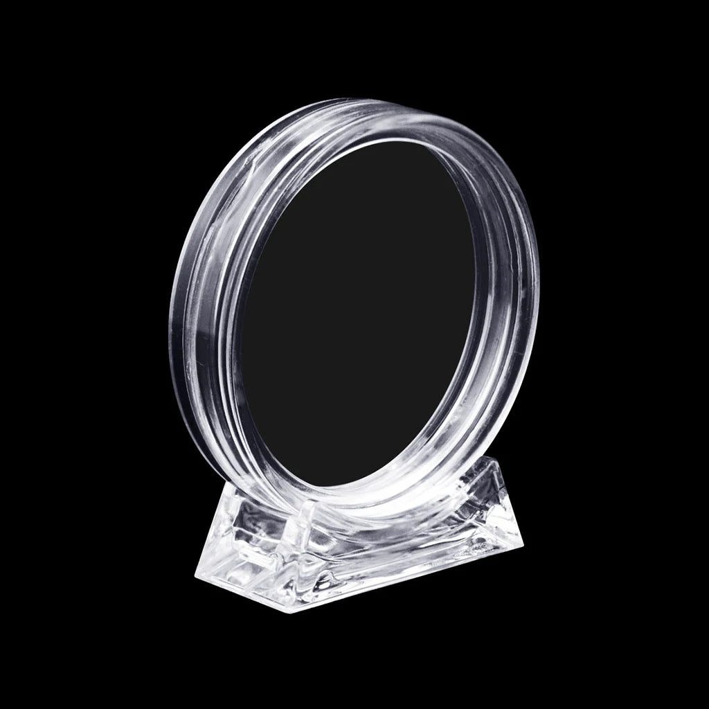 10Pcs Celar Collection Coin Holder Capsule with Display Stand and Gasket 17/20/25/27/30/33/38/40mm Coins Storage Organizer Box