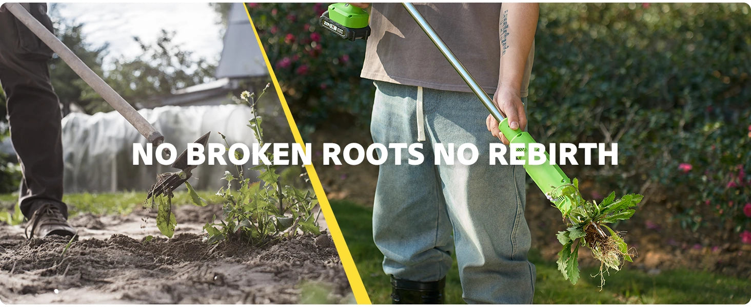 TaskStar 21V Electric Weeders With Dual-Safety Switch&2 2.0Ah Batteries Quick Clean Up Weed Garden Power Tool Fit Makita Battery