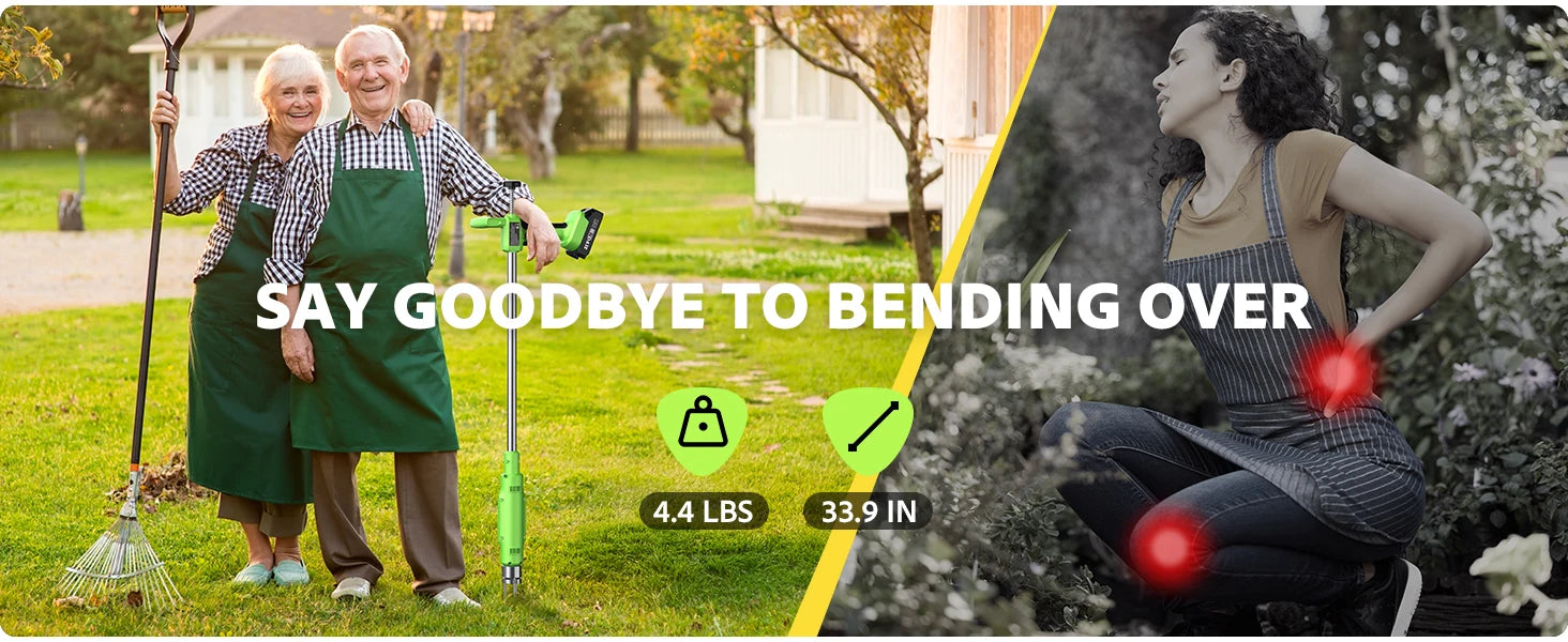 TaskStar 21V Electric Weeders With Dual-Safety Switch&2 2.0Ah Batteries Quick Clean Up Weed Garden Power Tool Fit Makita Battery